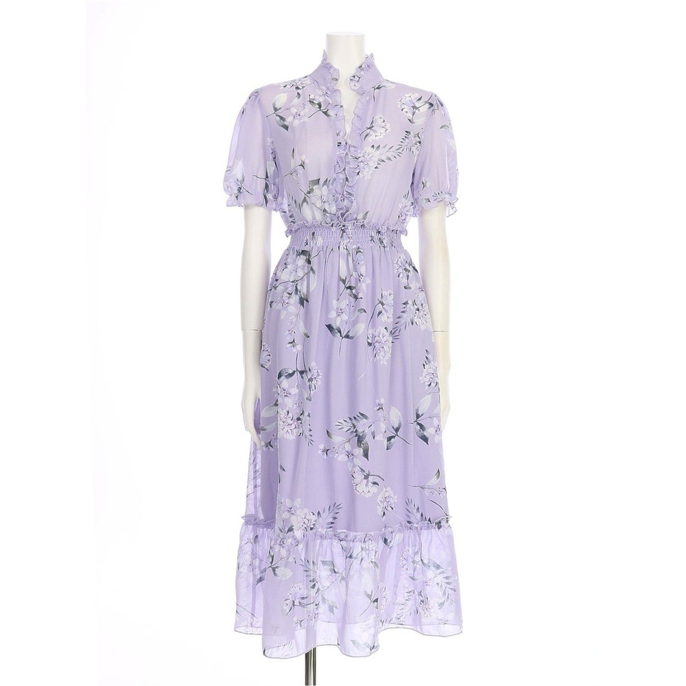 🌸 Kate And Lily Lavender Floral Preloved Dress Size 8 Cottagecore